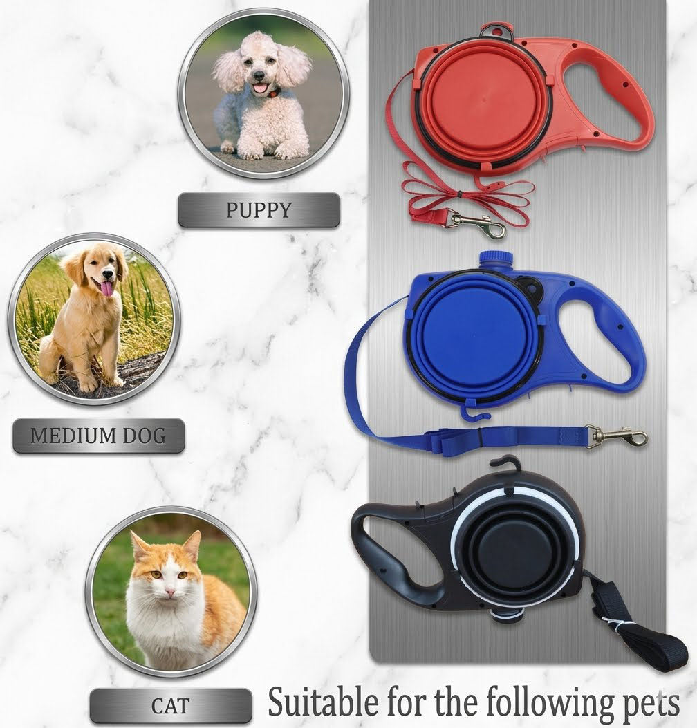 4-in-1 Multifunctional Retractable Pet Leash