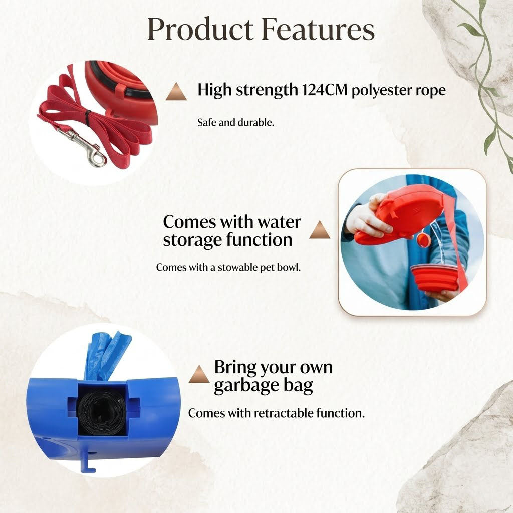 4-in-1 Multifunctional Retractable Pet Leash