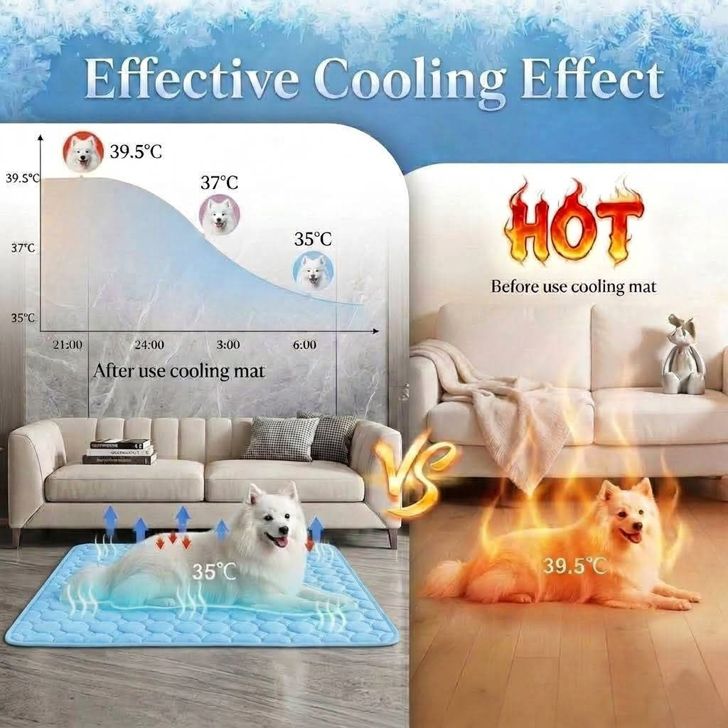 Ice Silk Summer Cooling Mat for Dogs & Cats