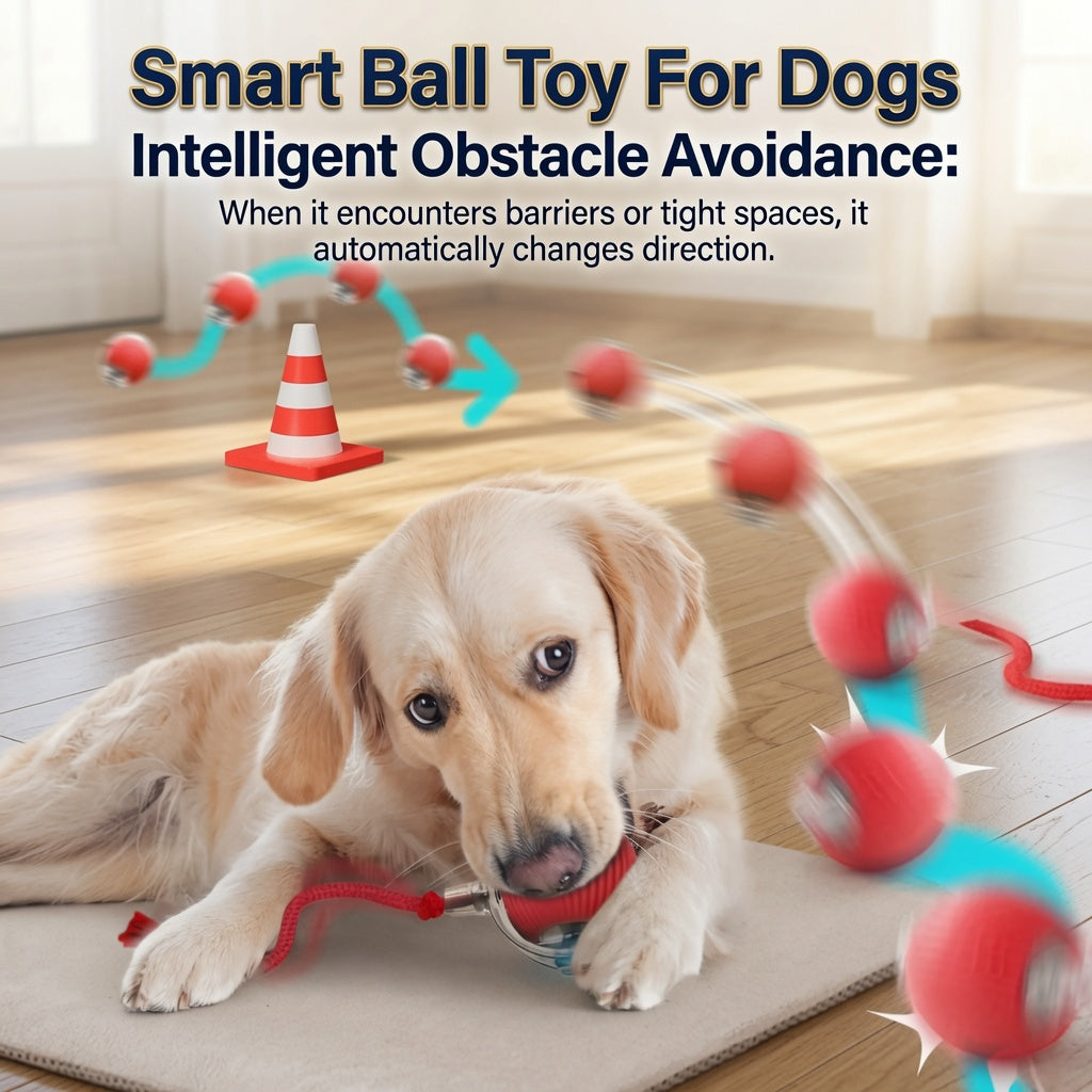 Automatic Interactive Ball Toy for Dogs & Cats - Rechargeable